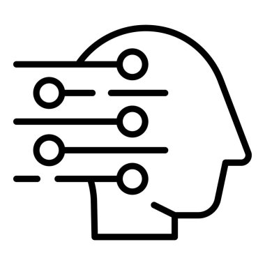 Algı ikonu ana hatları vektörü iyileştiriliyor. Görsel duyusal