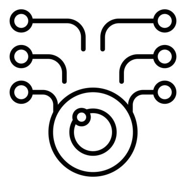 Optik göz simgesi ana hat vektörü. Sağlık süreci