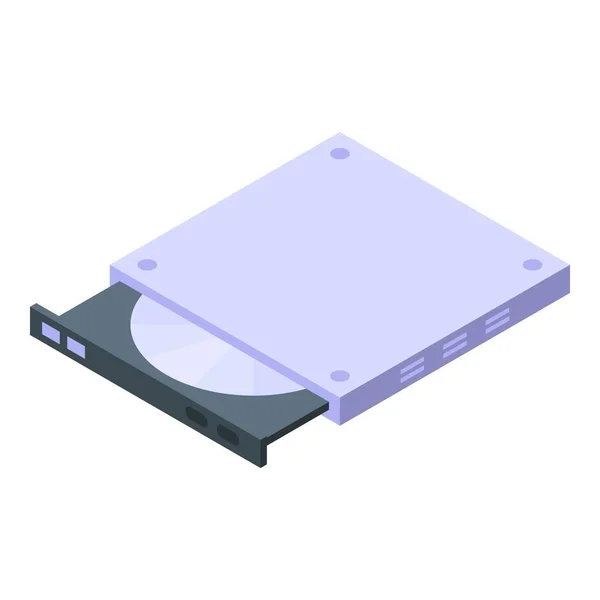 Perbaiki laptop dvd drive icon isometric vector. Perbaiki komputer - Stok Vektor