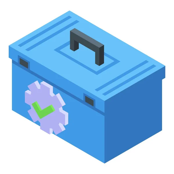 Repair tool box icon isometric vector. Toolbox kit — Stock Vector