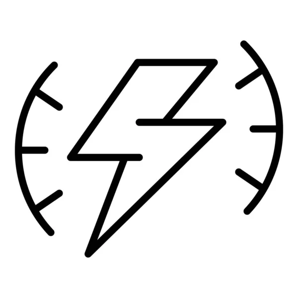 Thunderbolt sensorischen Symbol Umrissvektor. Kognitiver Prozess — Stockvektor