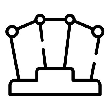 Dijital VR platform simgesi ana hatlı vektör. Sanal gerçeklik