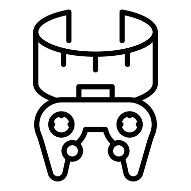 Joystick vr simgesi ana hat vektörü. Vr platformu