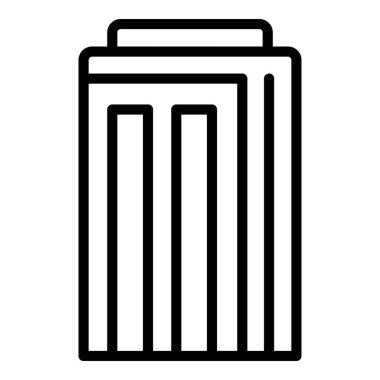 Dış çoklu katlı ikon ana hatları vektörü. Şehir bloğu