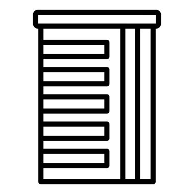 Prefabrik çoklu katlı ikon ana hatları vektörü. Şehir binası