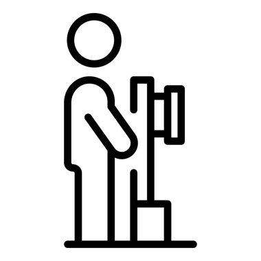 Hasta tedavi ikonu ana hat vektörü. Xray kanseri