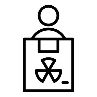 Roentgen kutusu ikon ana hatları vektörü. Doktor teşhisi