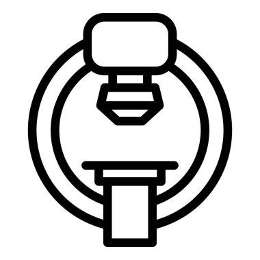 Manyetik rezonans tomografi ikonu ana hat vektörü. MR taraması