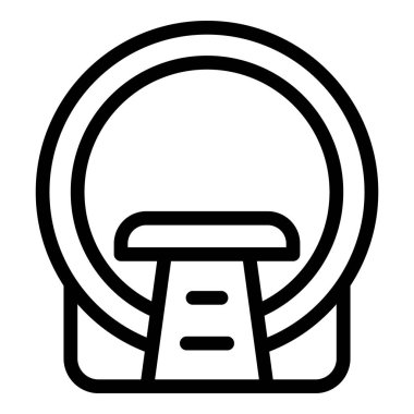 Tomografi ikon ana hatları vektörü. Manyetik rezonans