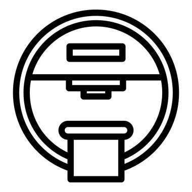 Tıbbi MRI ikonu ana hatları vektörü. Manyetik rezonans