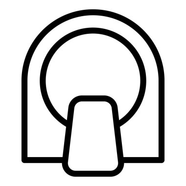 MR Radyoloji ikonu ana hatları vektörü. Manyetik rezonans