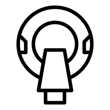 Hastane MRI ikonu ana hatları vektörü. Manyetik rezonans