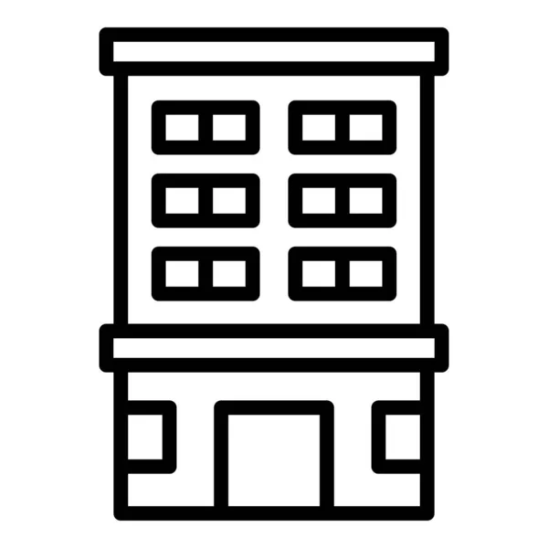 Multistory perspective icon outline vector. City building — Stock Vector