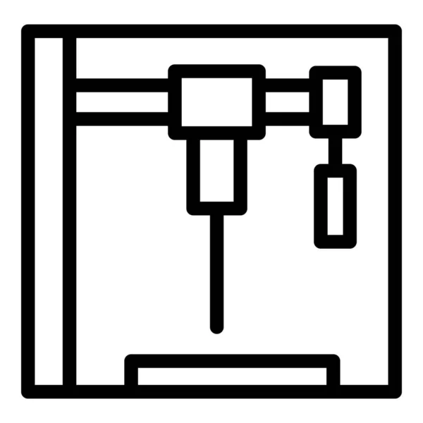 Laser cnc máquina ícone contorno vetor. Equipamento de lança — Vetor de Stock