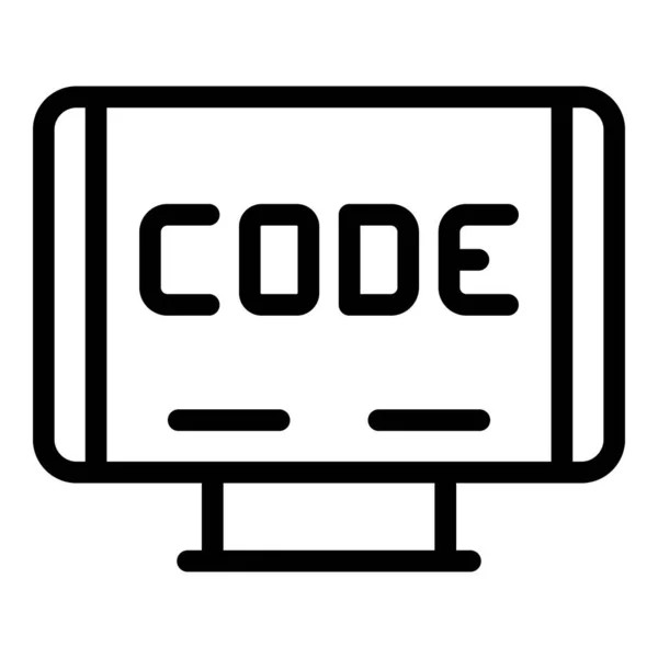 Cnc διάνυσμα περιγράμματος εικονιδίων κώδικα μηχανής. Εργαλείο εργασίας — Διανυσματικό Αρχείο