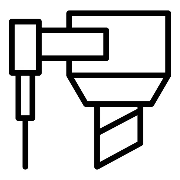Cutter cnc machine icon outline Vektor. Arbeitswerkzeug — Stockvektor