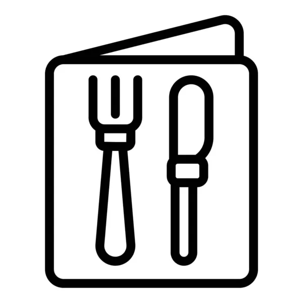 Umrissvektor des Restaurant-Menüs. Lebensmittelcafé — Stockvektor