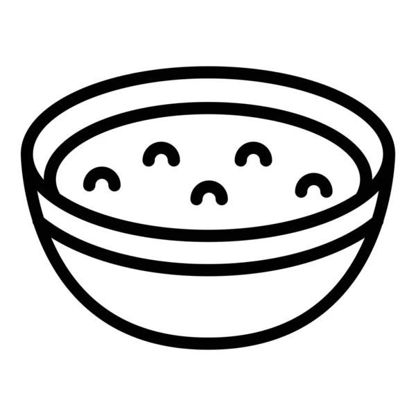 Zanahoria crema icono de la sopa contorno vector. Pollo caliente — Archivo Imágenes Vectoriales