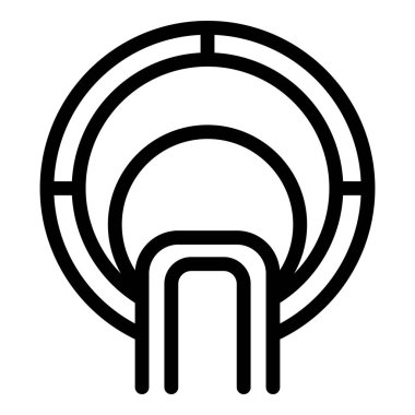 Teşhis amaçlı MRI ikonu ana hatları vektörü. Manyetik rezonans