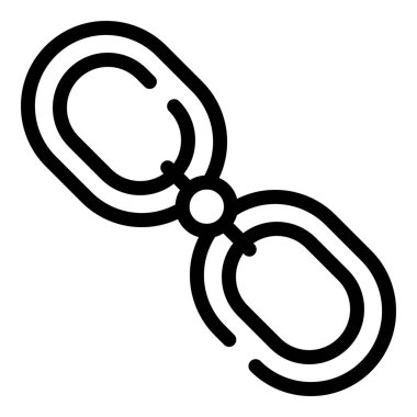 İş zinciri ikon ana hatları vektörü. Ofis işi