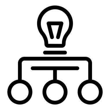 Takım çalışması fikri ikon ana hatları vektörü. Ofis işi