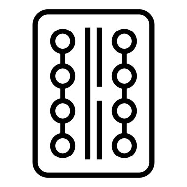 Tıbbi hap kabarcık ikonu ana hatları vektörü. Tablet paketi