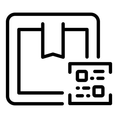 Paket servis simgesi ana hatları vektörü. Teslimat paketi