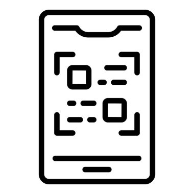 Parsel qr ode simgesi ana hat vektörü. Teslimat emri