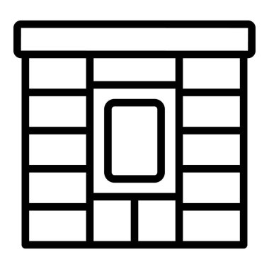 Sokak parsel dolap ikonu ana hat vektörü. Ekspres düzen