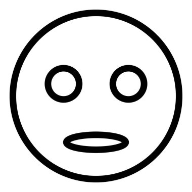 Yüz memnuniyeti düzeyi simge ana hatları vektörü. İyi geri bildirimler.