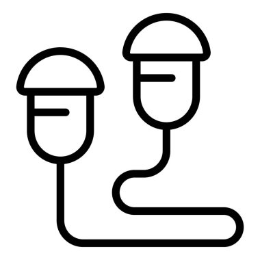 Ses tıkaçları simge dış hat vektörü. Sessiz koruma