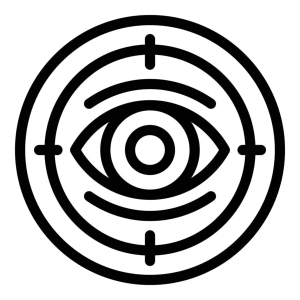 Eye business cible icône contour vecteur. Travail de bureau — Image vectorielle