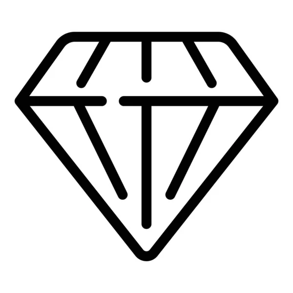 Diamant-Icon-Umrissvektor. Brillantes Juwel — Stockvektor