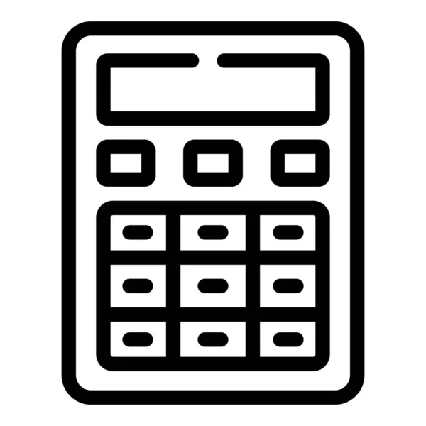 Umrissvektor des Finanzrechners-Symbols. Finanzstrategie — Stockvektor