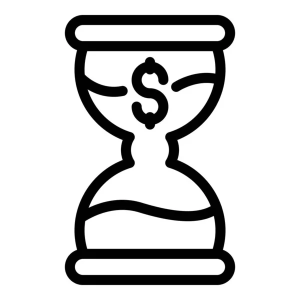 Finance hourglass icon outline vector. Corporate team — Stock Vector