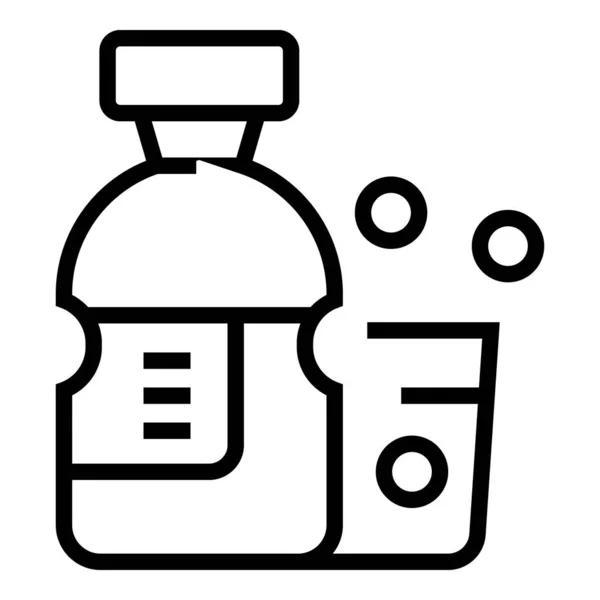 Вектор иконки медицинского сиропа. Медицинская бутылка — стоковый вектор