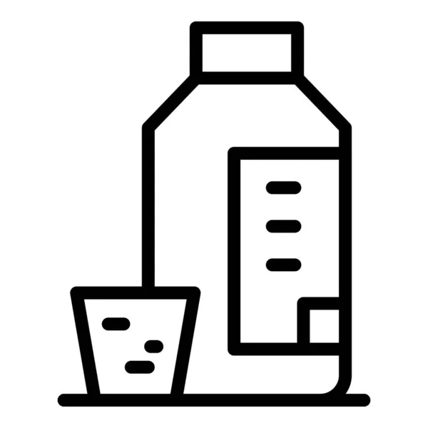 Das Symbol für Kindersirup umreißt den Vektor. Medizinflasche — Stockvektor