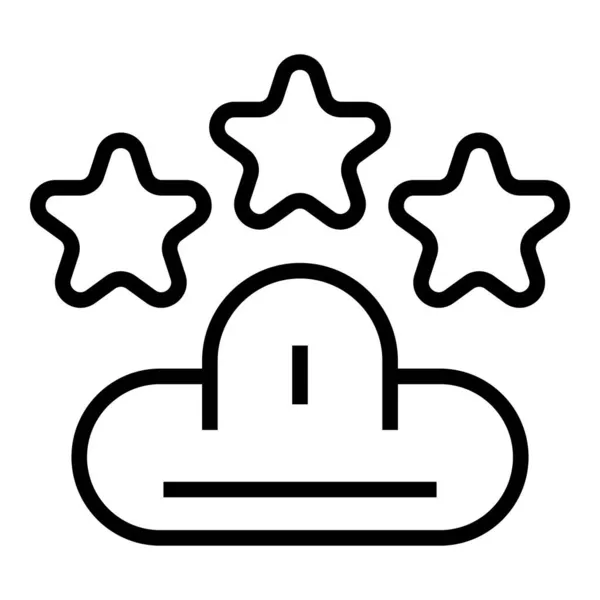 Data cloud icoon omtrek vector. Computer uploaden — Stockvector