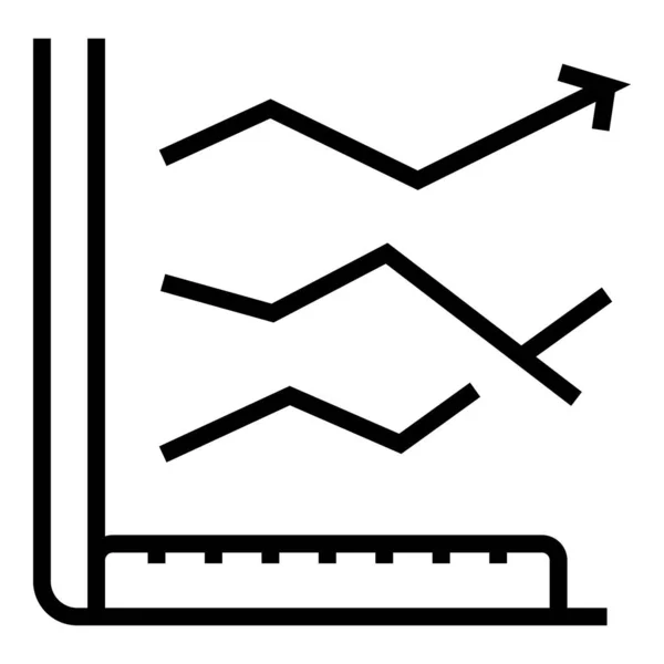 Grafiek grafiek spreker pictogram schets vector. Presentatie van het seminar — Stockvector