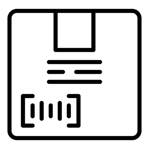 Parcelle icône contour vecteur. Service de livraison — Image vectorielle
