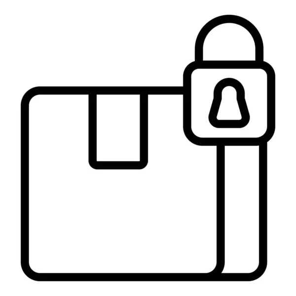 Locker parcelle icône contour vecteur. Service de livraison — Image vectorielle