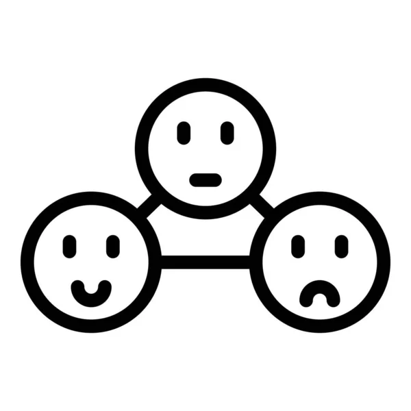 反馈组图标轮廓向量.Sad emoji — 图库矢量图片