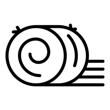 Buğday balyası ikonu ana hat vektörü. Saman çöpü