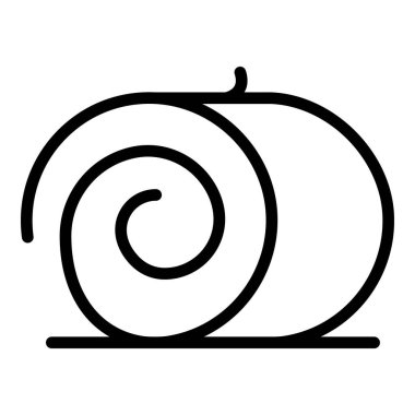 Kuru balya simgesi ana hat vektörü. Saman çöpü