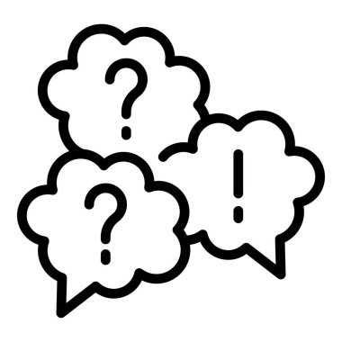 Zihin panik atağı ikonu ana hat vektörü. Zihinsel stres