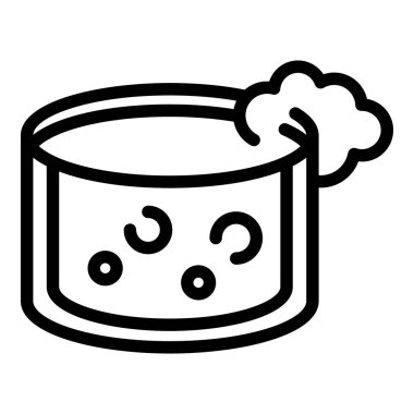 Laboratuvar kimyasal köpük ikonu ana hatları vektörü. Bilim araştırması