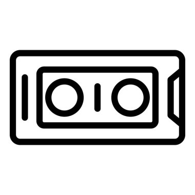 VR gözlük ikonu ana hatları vektörü. Sanal tur