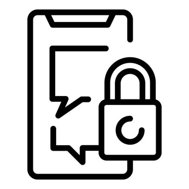 SMS simgesi giriş çizgisi vektörü. Çoklu kod