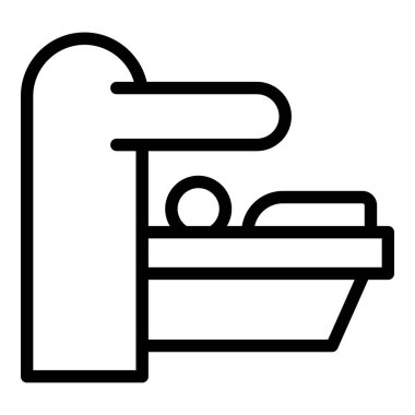 MR makinesi simgesi ana hatları vektörü. Tıbbi Radyoloji