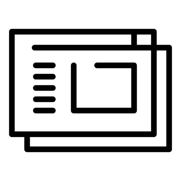 Cms icône de développement contour vecteur. Web design — Image vectorielle